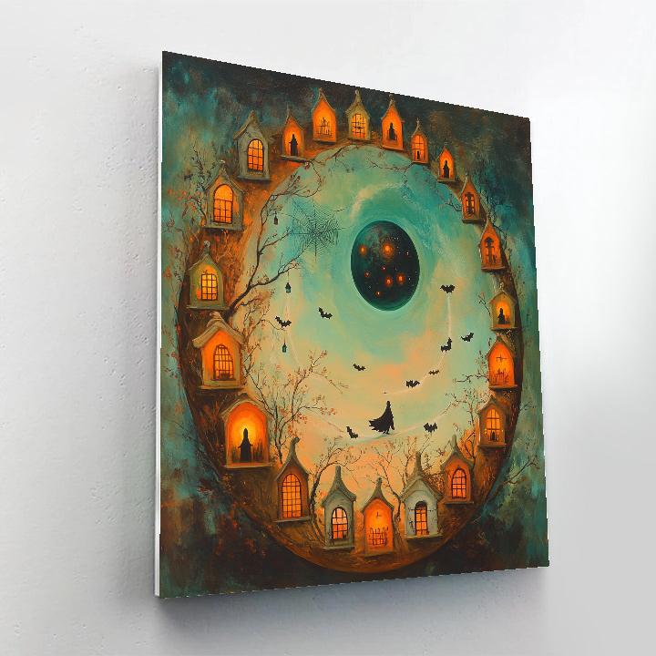 Procession Of The Halloween Lanterns In Orbit DIY paint by numbers