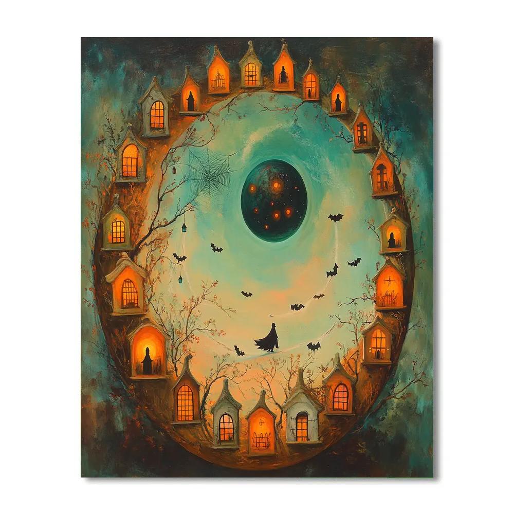 Procession Of The Halloween Lanterns In Orbit DIY paint by numbers