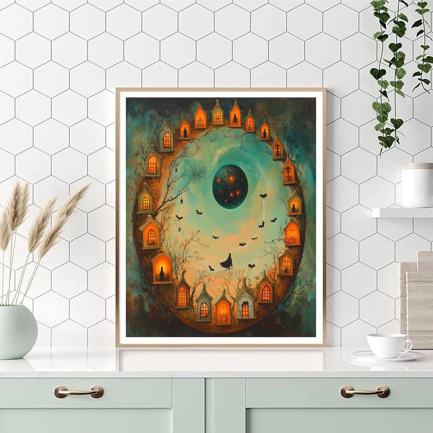 Procession Of The Halloween Lanterns In Orbit DIY paint by numbers