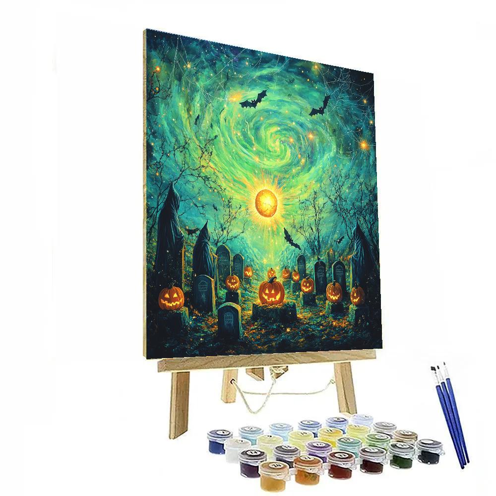 Cemetery Of The Stars Spooky Edition paint by color