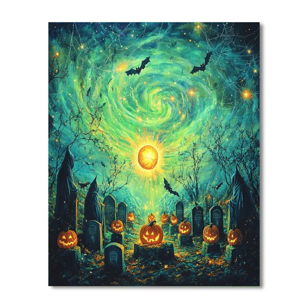 Cemetery Of The Stars Spooky Edition paint by color
