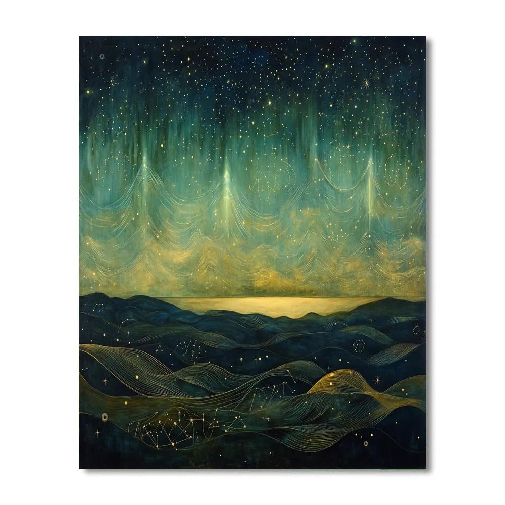 Leonardo Da Vinci Inspired Aurora Studies Painting by numbers kit