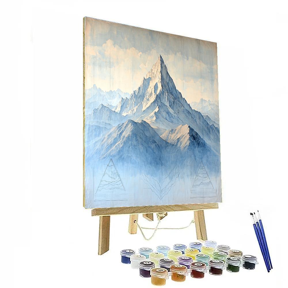 Leonardo Da Vinci Inspired Mountain Veins paint by color