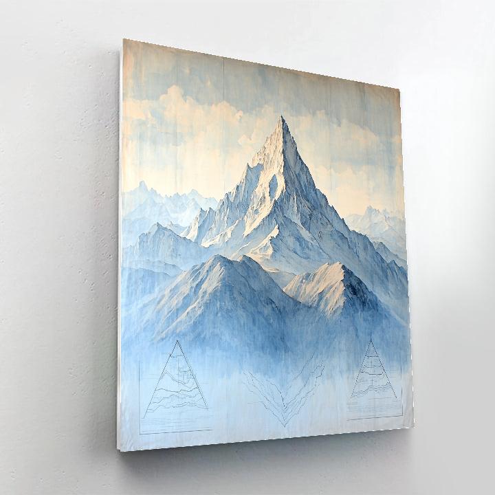 Leonardo Da Vinci Inspired Mountain Veins paint by color
