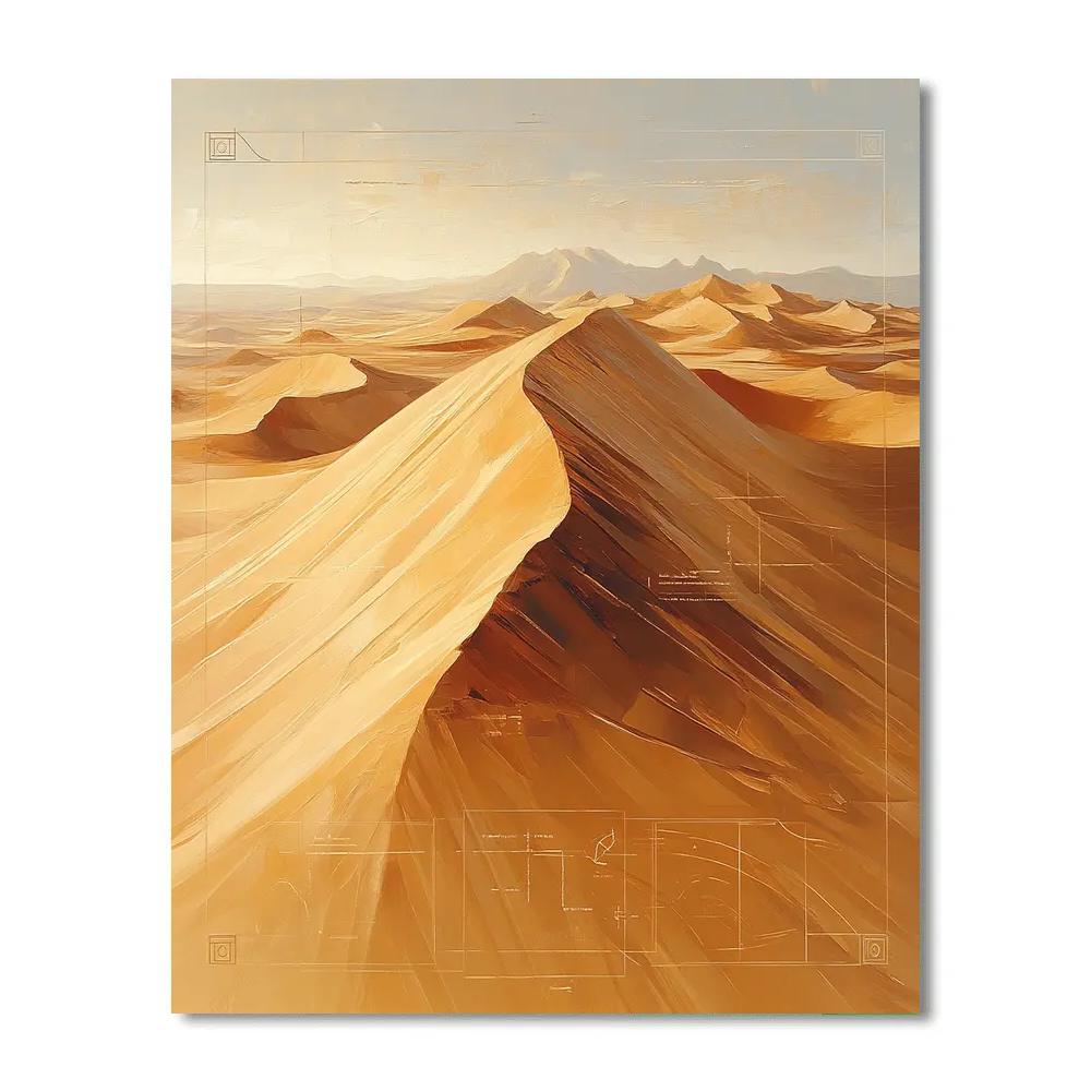 Leonardo Da Vinci Inspired Desert Geometry Numbered painting kits