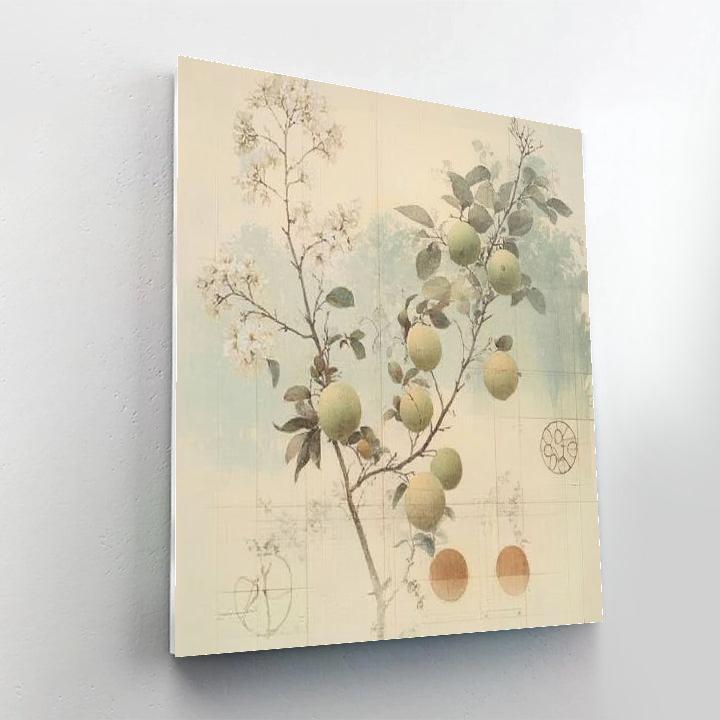 Leonardo Da Vinci Inspired Orchard Of Seasons painting number kit