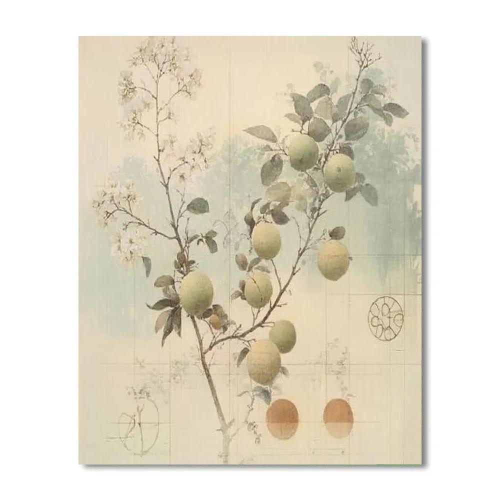 Leonardo Da Vinci Inspired Orchard Of Seasons painting number kit