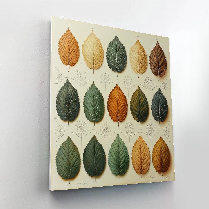 Leonardo Da Vinci Inspired Harmonic Leaf Patterns DIY paint by numbers