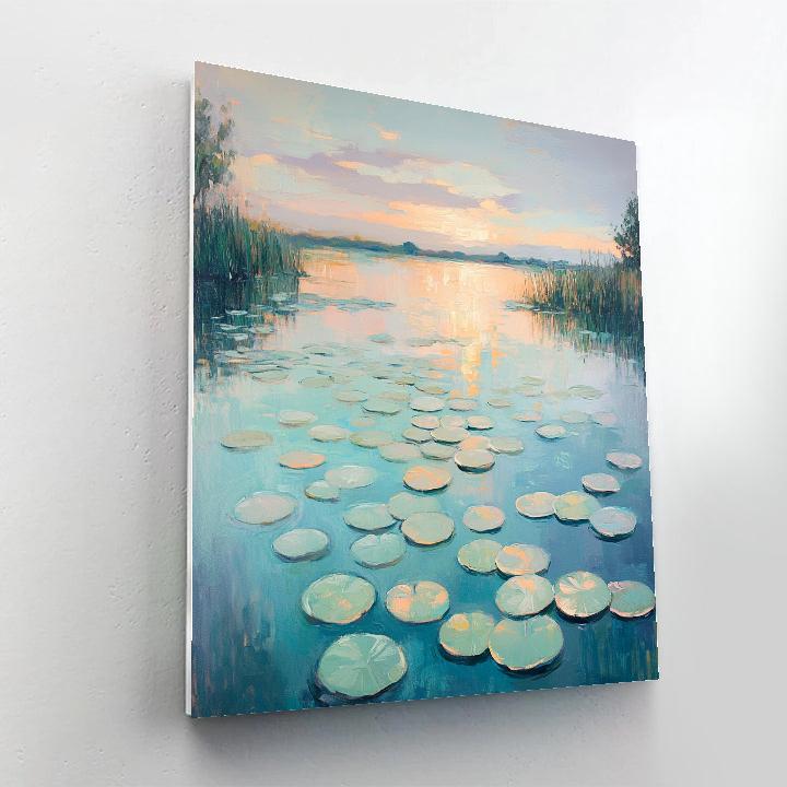 Claude Monet Inspired Dawn Waterlilies Reverie paint by color