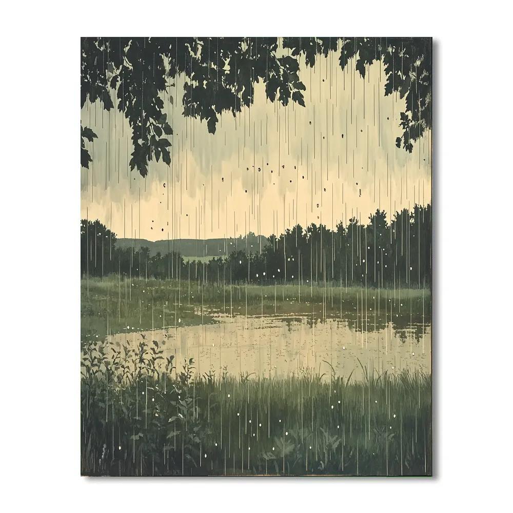 Leonardo Da Vinci Inspired Rainfield Studies paint by color