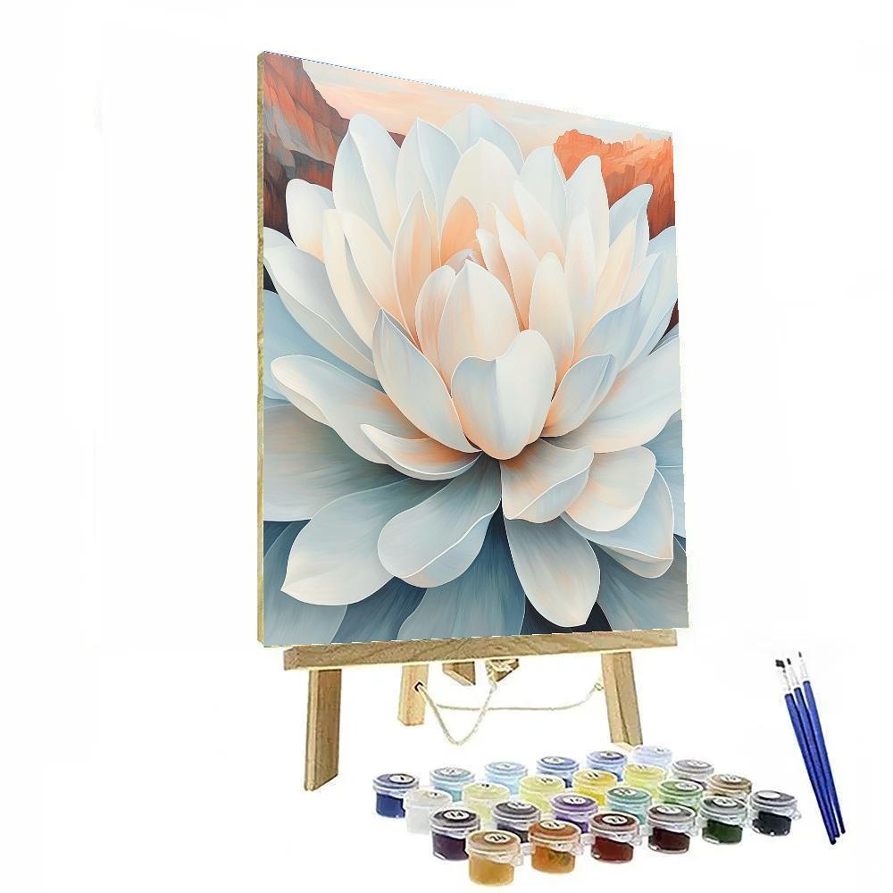 Georgia OKeeffe Inspired Desert Flower Closeup Painting by numbers kit