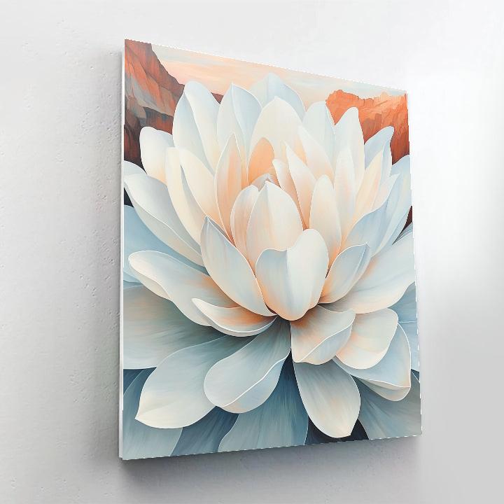 Georgia OKeeffe Inspired Desert Flower Closeup Painting by numbers kit