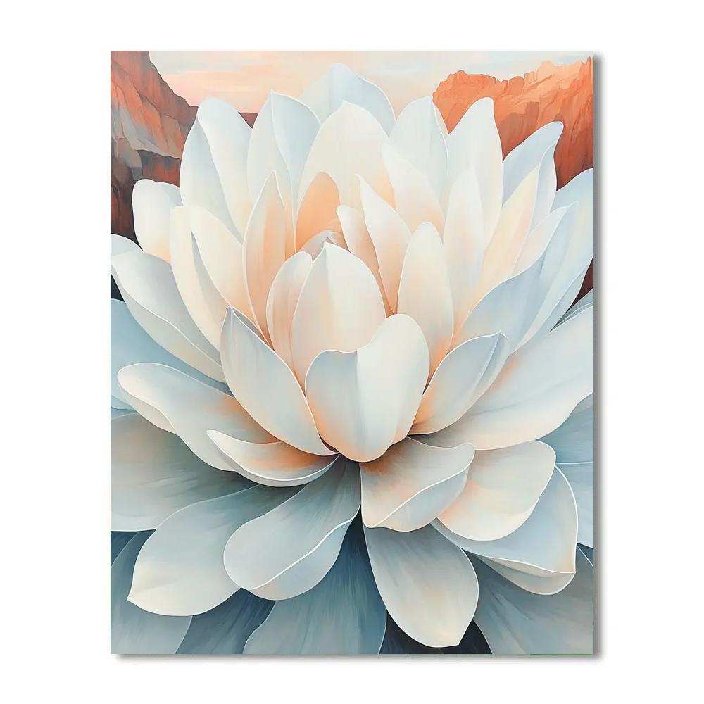 Georgia OKeeffe Inspired Desert Flower Closeup Painting by numbers kit