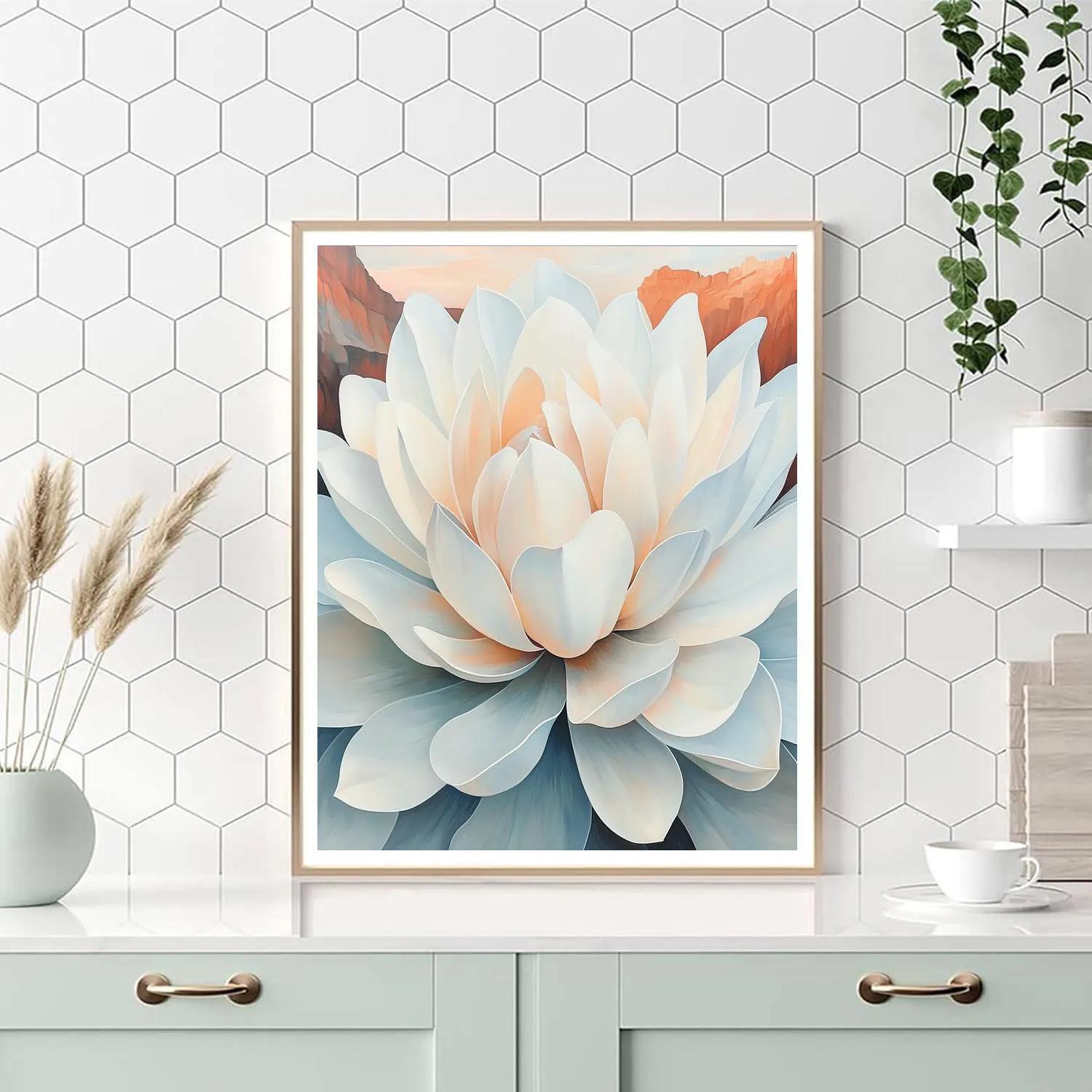 Georgia OKeeffe Inspired Desert Flower Closeup Painting by numbers kit