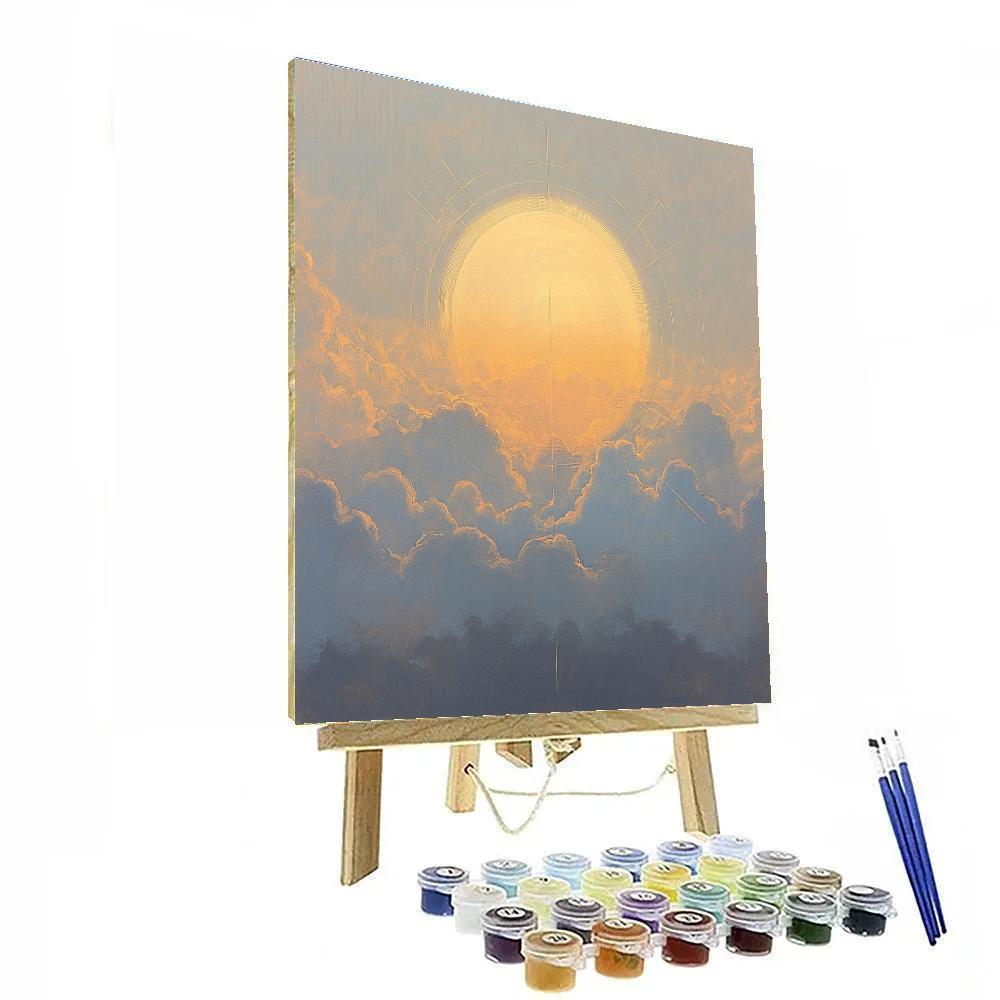 Leonardo Da Vinci Inspired Clouded Sunrises Paint by numbers kits