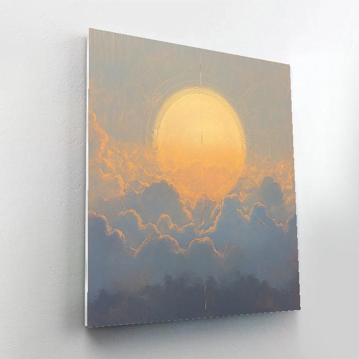 Leonardo Da Vinci Inspired Clouded Sunrises Paint by numbers kits