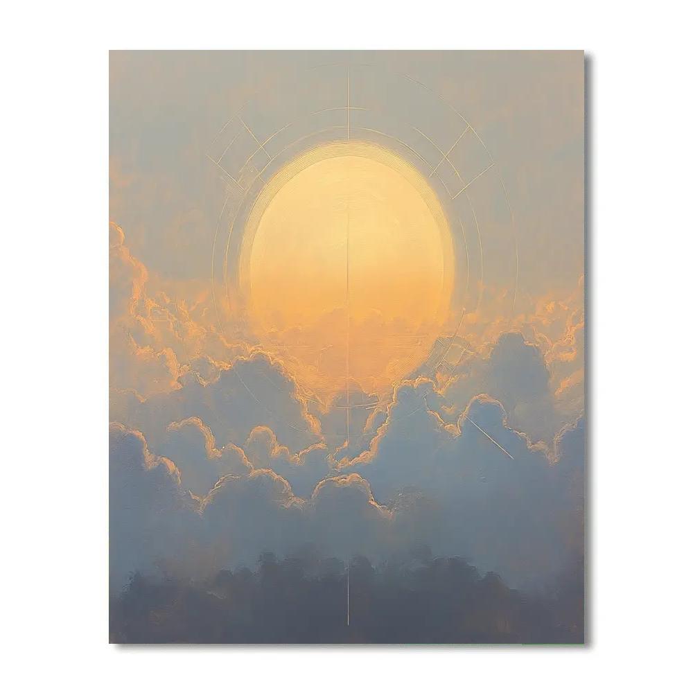 Leonardo Da Vinci Inspired Clouded Sunrises Paint by numbers kits