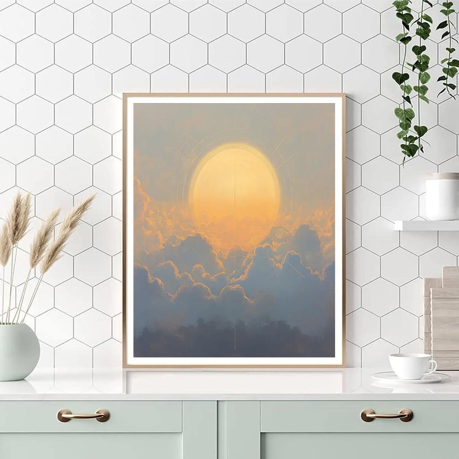 Leonardo Da Vinci Inspired Clouded Sunrises Paint by numbers kits