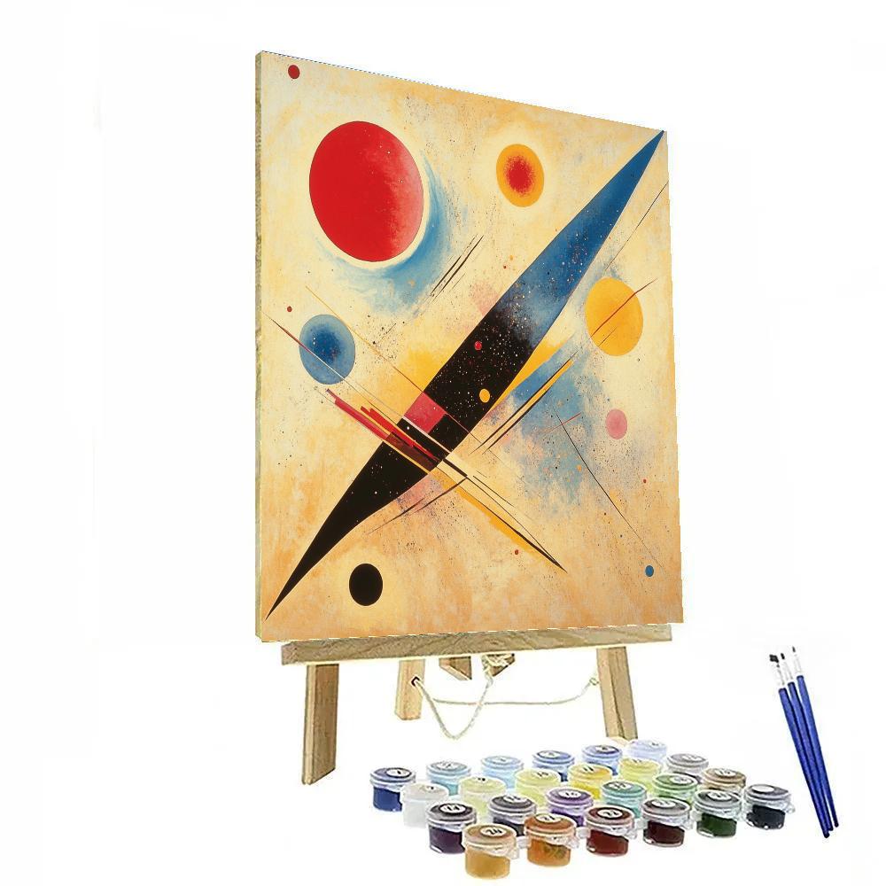 Kandinsky Inspired Abstract Cosmic Weather paint by color