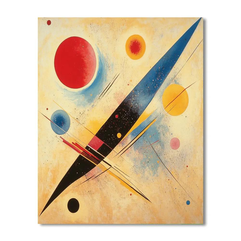 Kandinsky Inspired Abstract Cosmic Weather paint by color