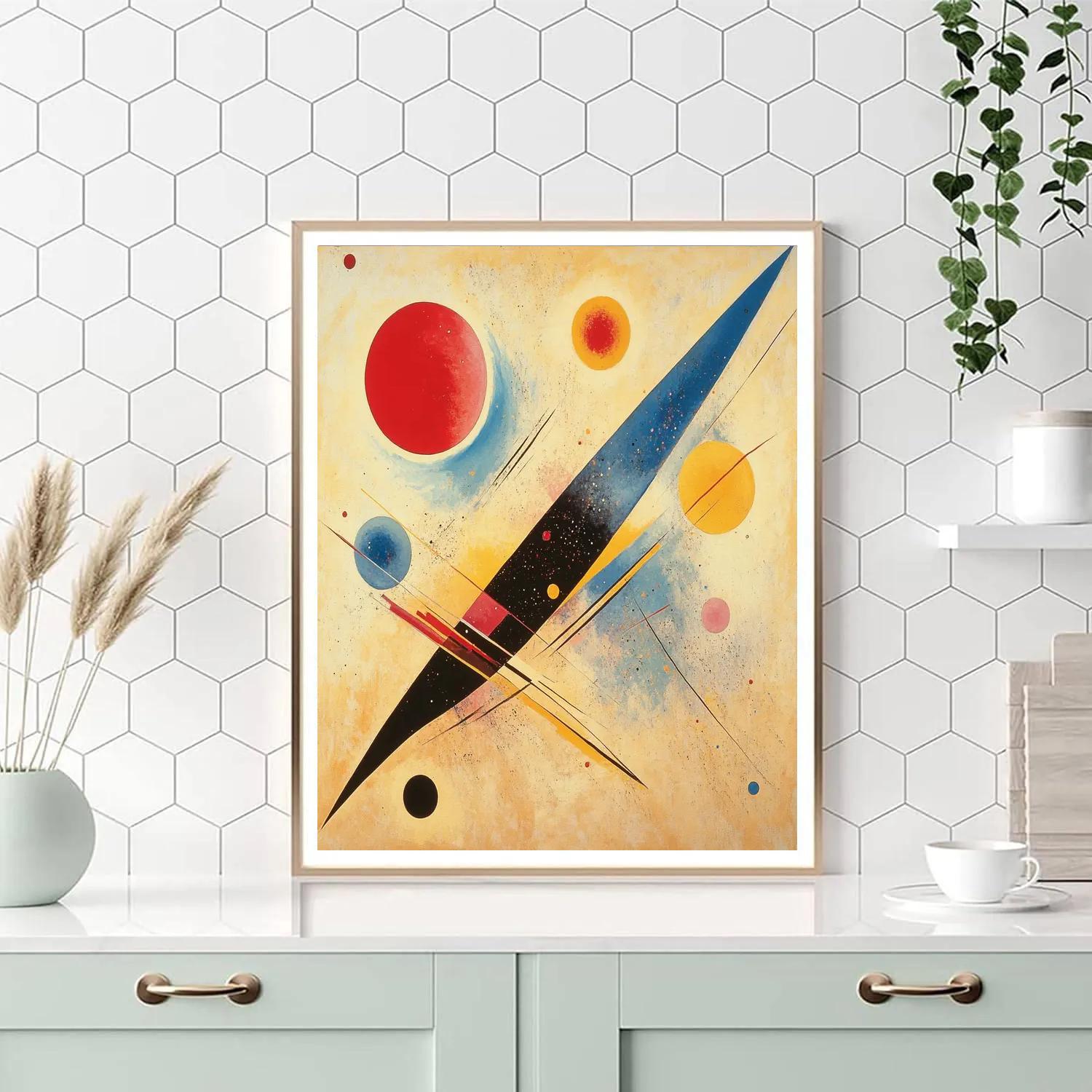 Kandinsky Inspired Abstract Cosmic Weather paint by color