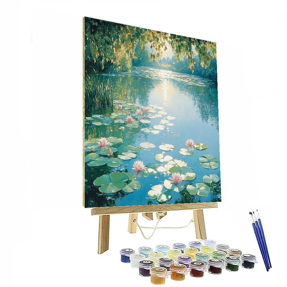 Claude Monet Inspired Giverny Garden Pond At Noon Paint by numbers kits