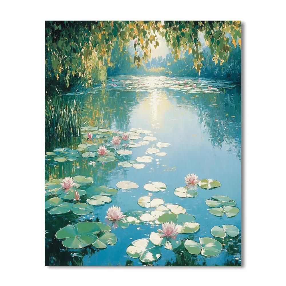 Claude Monet Inspired Giverny Garden Pond At Noon Paint by numbers kits