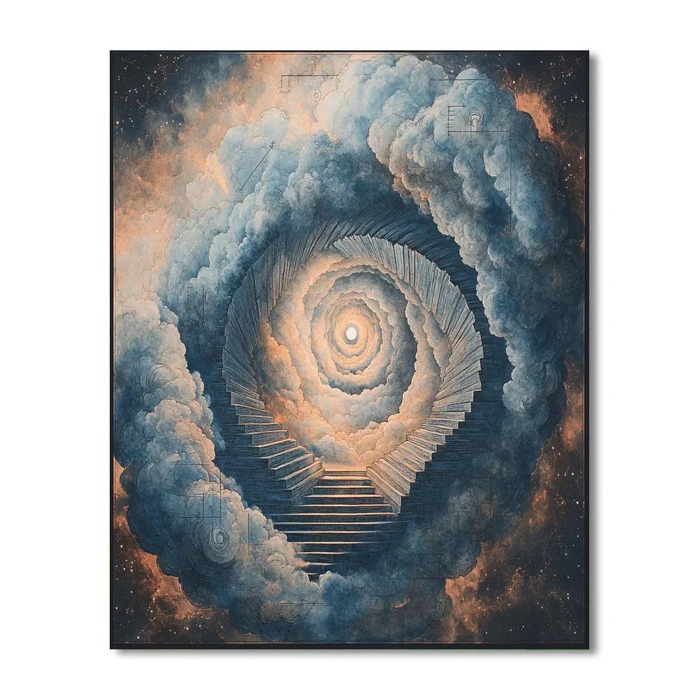 Michelangelo Inspired Celestial Tidal Vortex Numbered painting kits