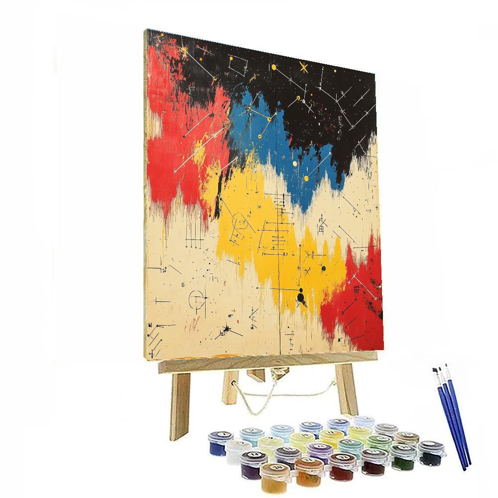 Jean-Michel Basquiat Inspired Cosmic Noise Of The Mind Paint by numbers art