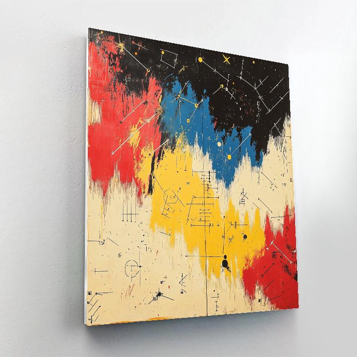Jean-Michel Basquiat Inspired Cosmic Noise Of The Mind Paint by numbers art