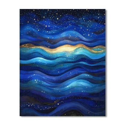 Georges Seurat Inspired Celestial Color Tides Numbered painting kits