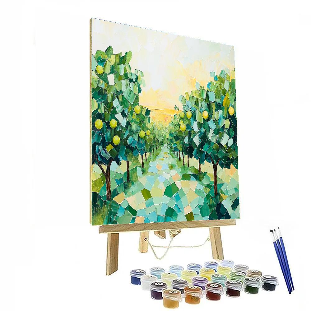 Paul Cézanne Inspired Fragmented Orchard Sky Numbered painting kits