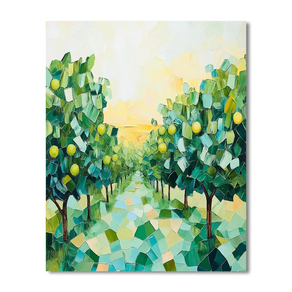 Paul Cézanne Inspired Fragmented Orchard Sky Numbered painting kits