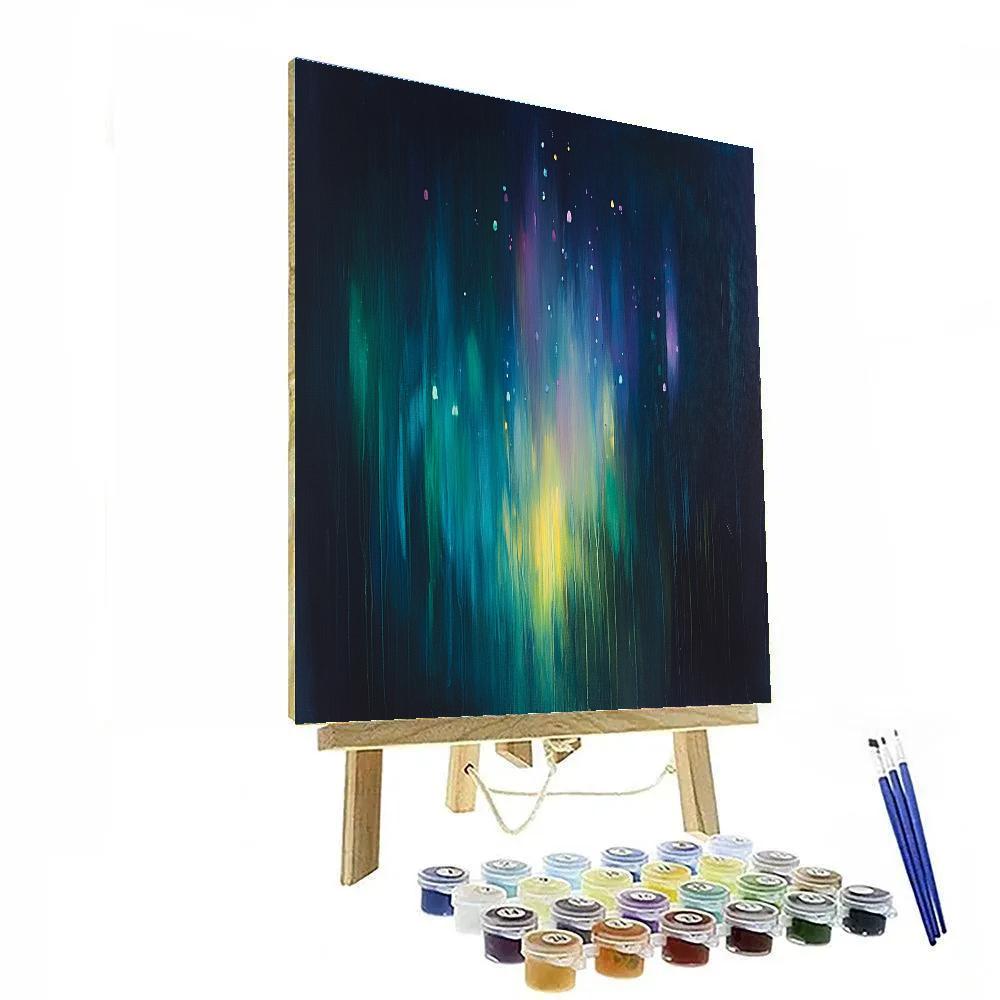 Georges Seurat Inspired Aurora Veils Of Silence paint by number