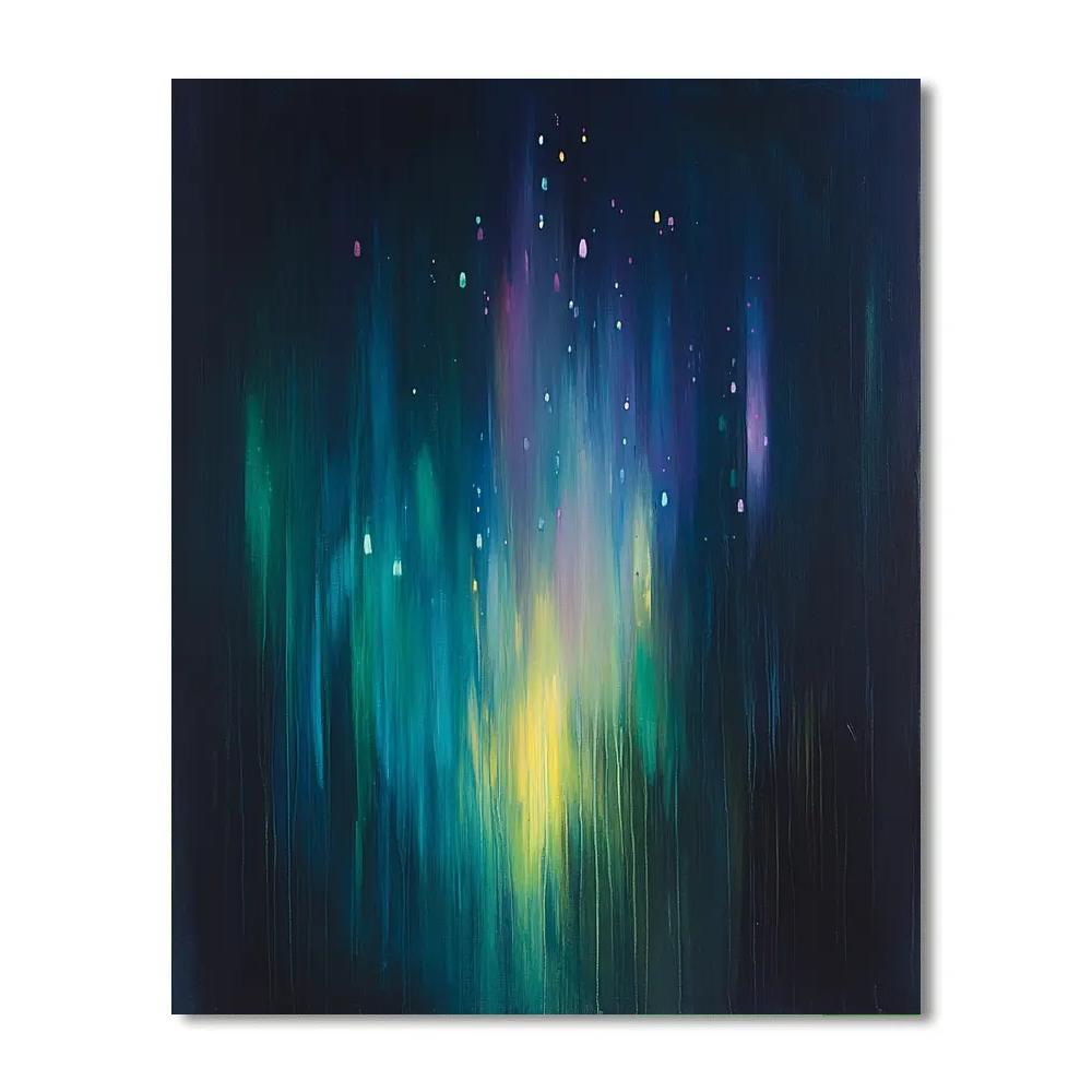 Georges Seurat Inspired Aurora Veils Of Silence paint by number