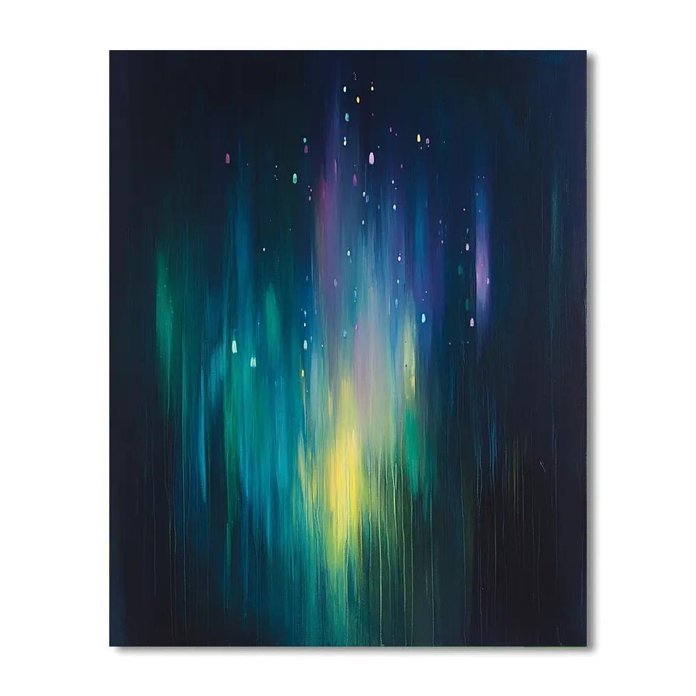Georges Seurat Inspired Aurora Veils Of Silence paint by number