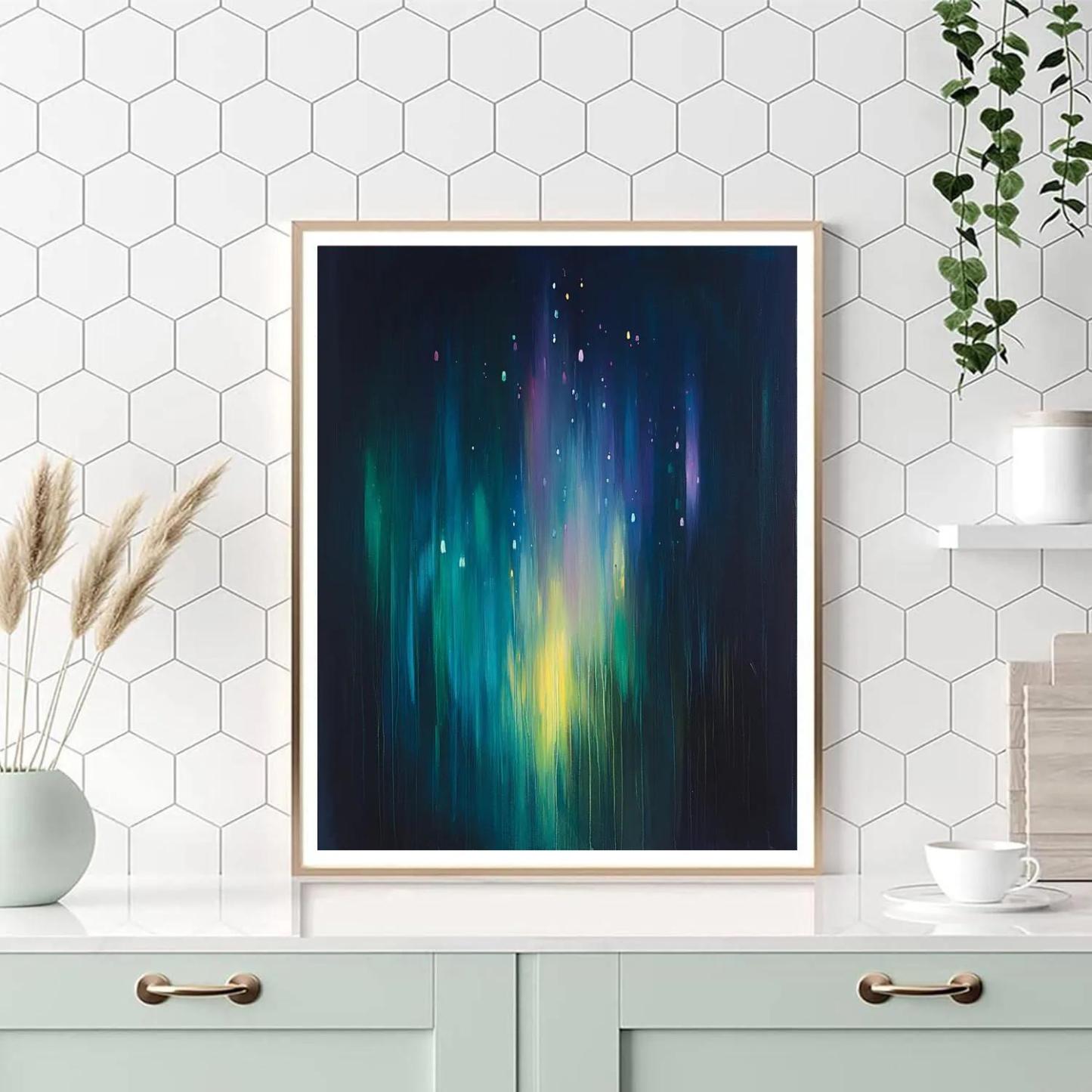 Georges Seurat Inspired Aurora Veils Of Silence paint by number