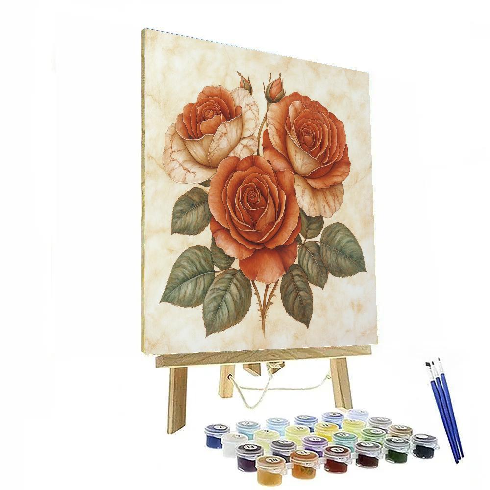 Michelangelo Inspired Stone Garden Of Ordained Roses Paint by numbers kits