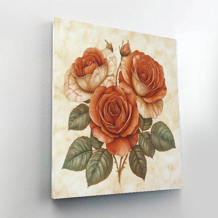 Michelangelo Inspired Stone Garden Of Ordained Roses Paint by numbers kits