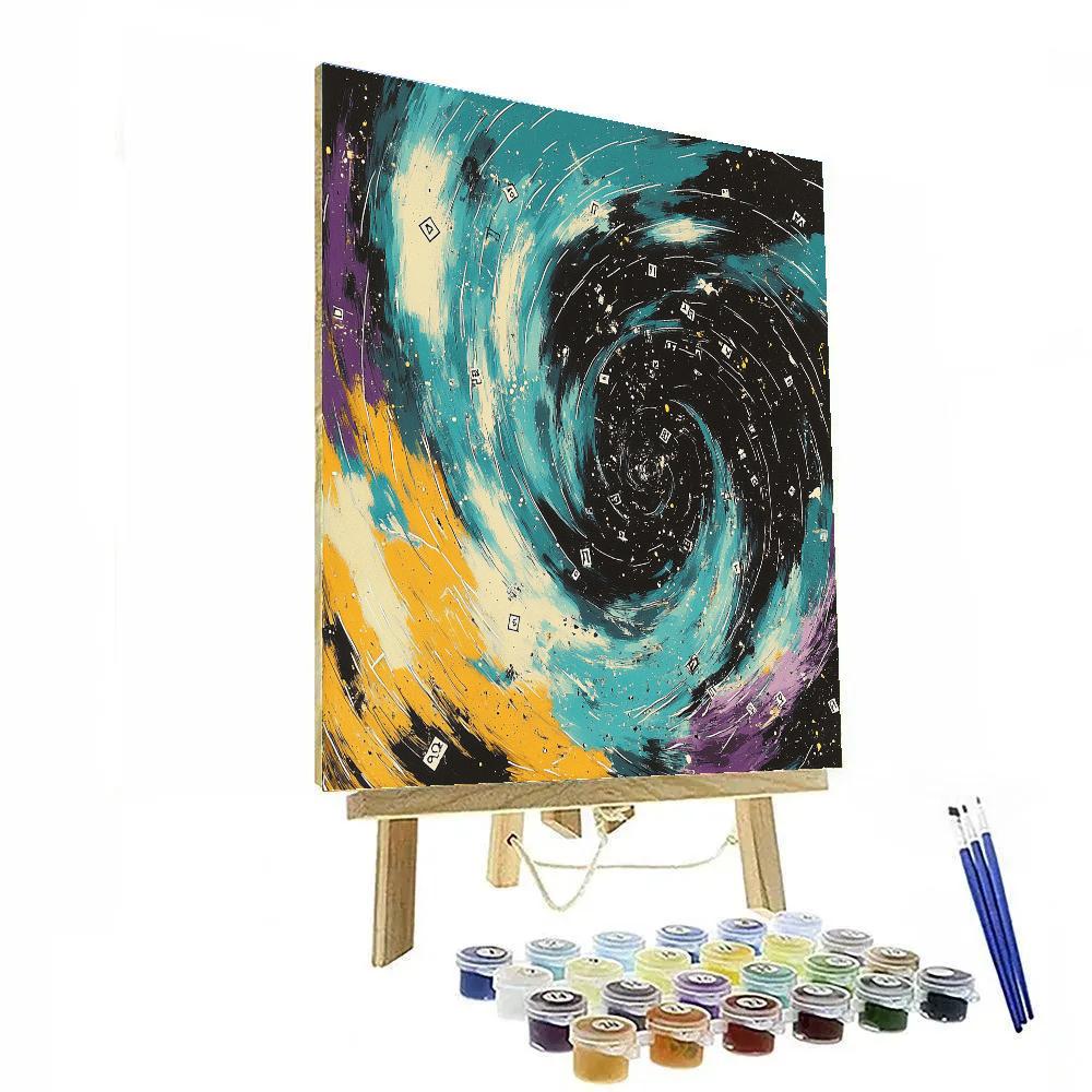 Jean-Michel Basquiat Inspired Nebula Of Broken Identities Number painting