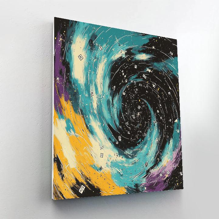 Jean-Michel Basquiat Inspired Nebula Of Broken Identities Number painting