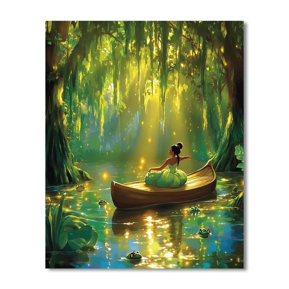 Tianas Magical Bayou Adventure Disney Inspired paint by number