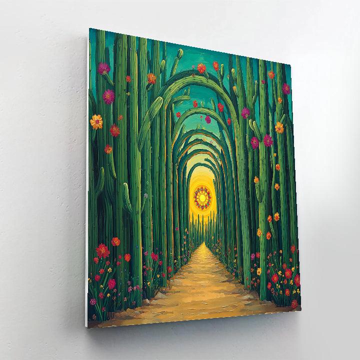 Frida Kahlo Inspired Cactus Cathedral Of Dreams Paint by numbers art