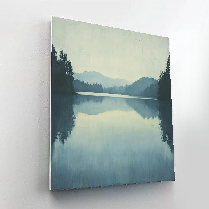 Leonardo Da Vinci Inspired Quiet Lake Horizons painting number kit