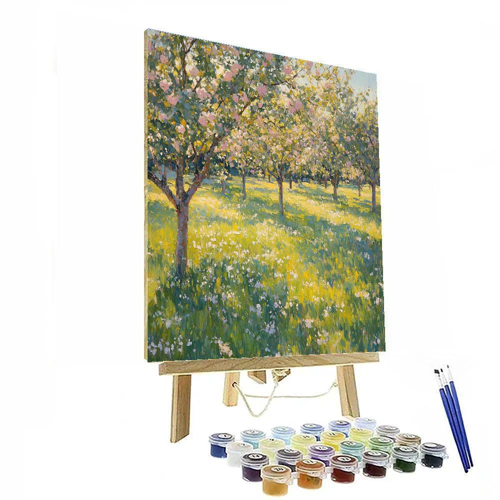 Claude Monet Inspired Spring Orchard Light painting number kit
