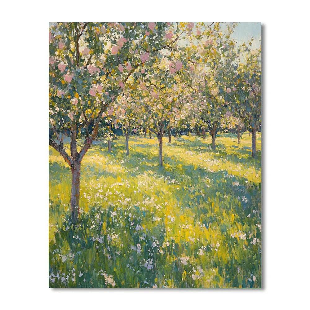 Claude Monet Inspired Spring Orchard Light painting number kit