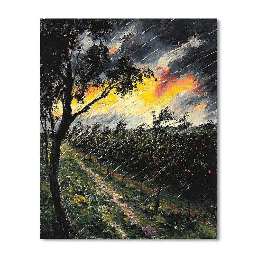 Edgar Degas Inspired Stormlit Orchard Painting by numbers kit