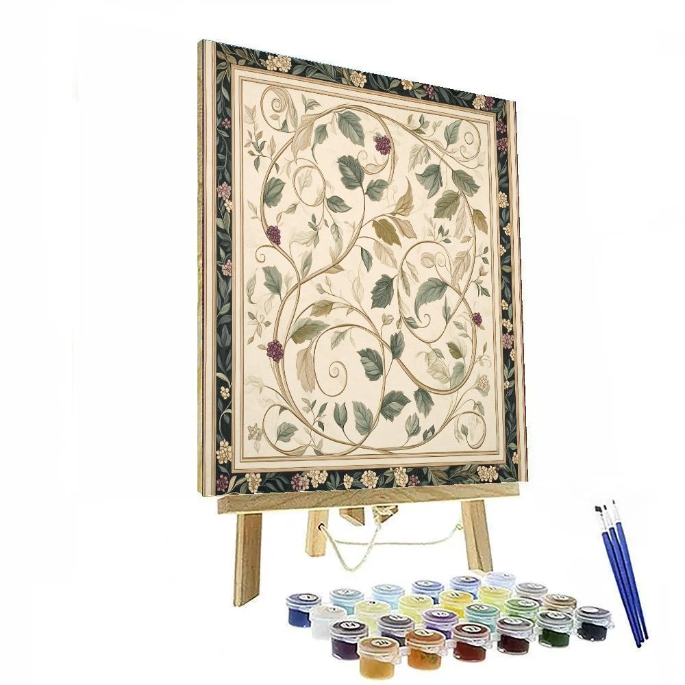 Alphonse Mucha Inspired Symphony Of Twining Vines painting number kit