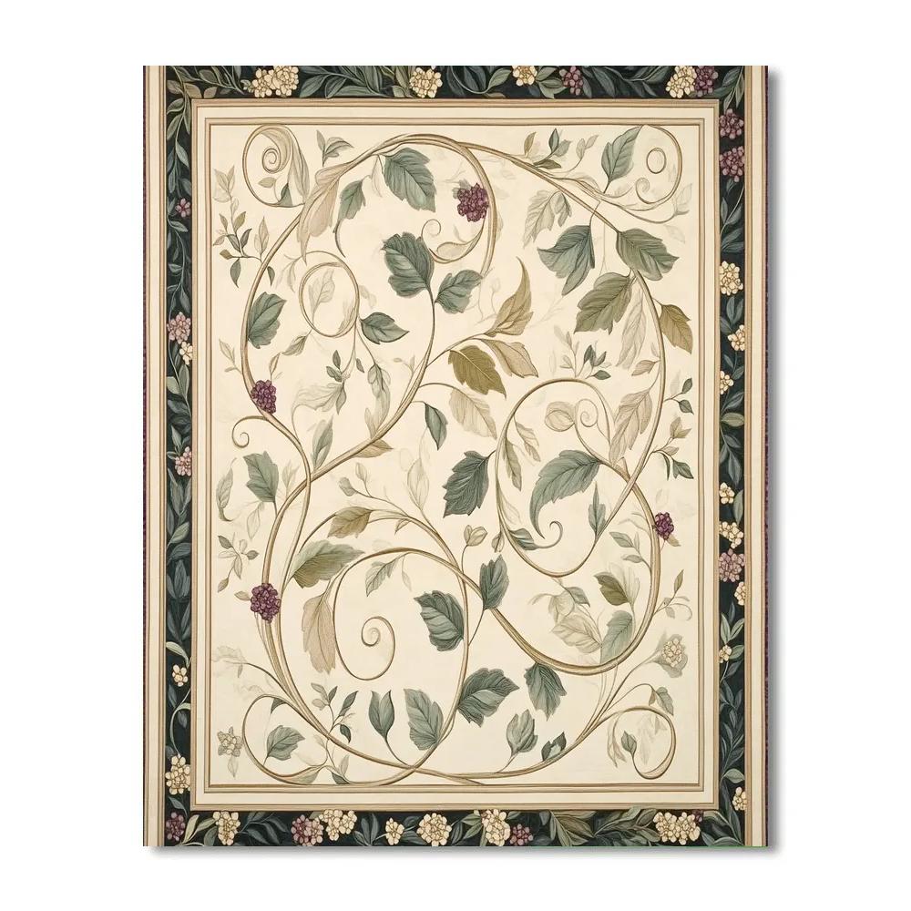 Alphonse Mucha Inspired Symphony Of Twining Vines painting number kit