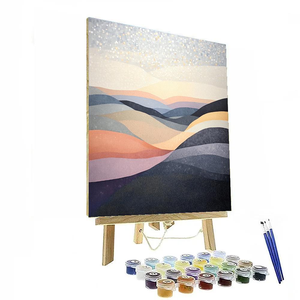 Georges Seurat Inspired Fractured Dawn Horizons Painting by numbers kit
